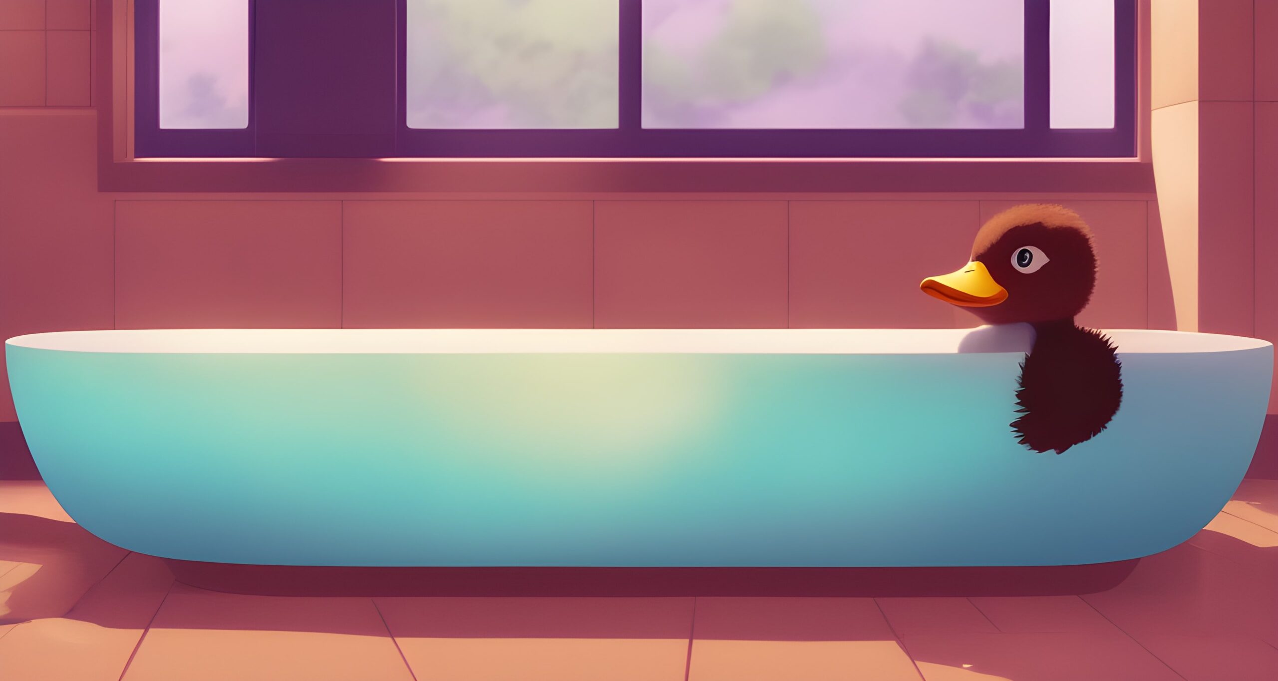 Black Duckling in a Bathtub