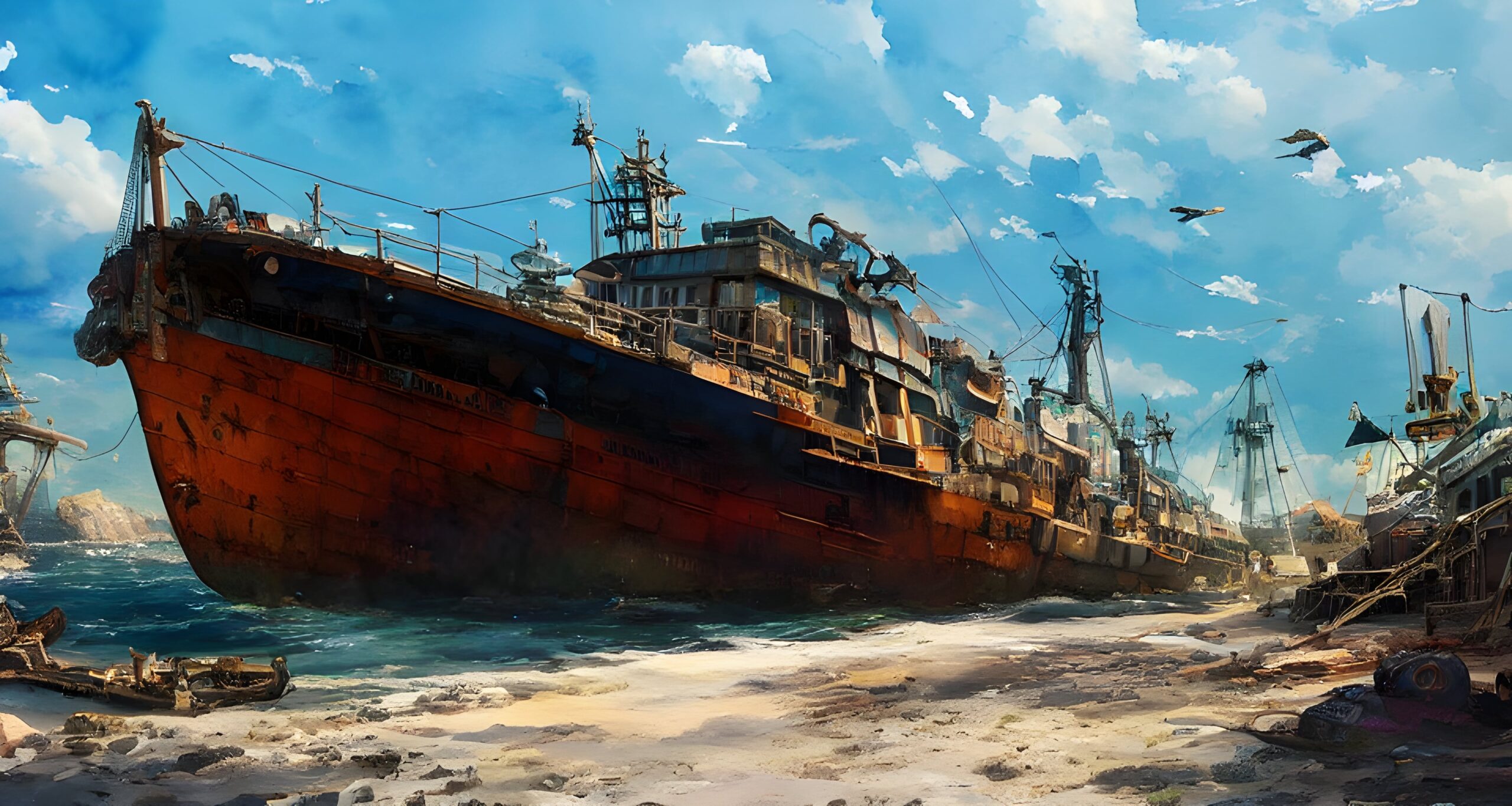 Shipwreck at the Shore