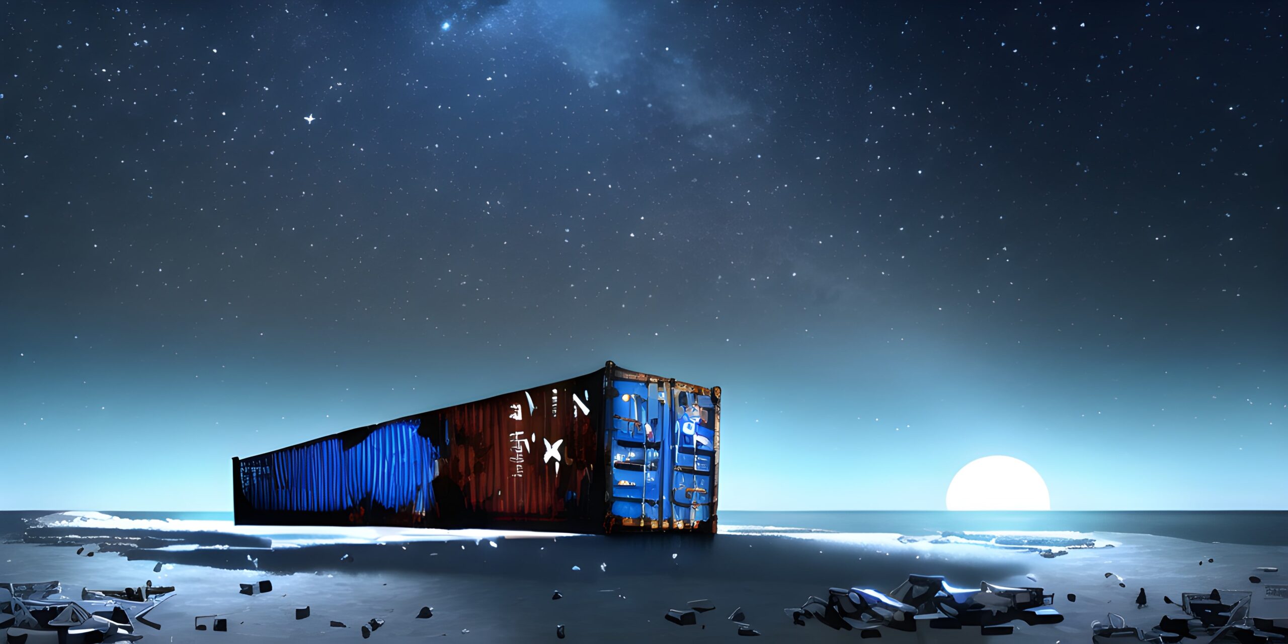 Lost Shipping Container in the Arctic