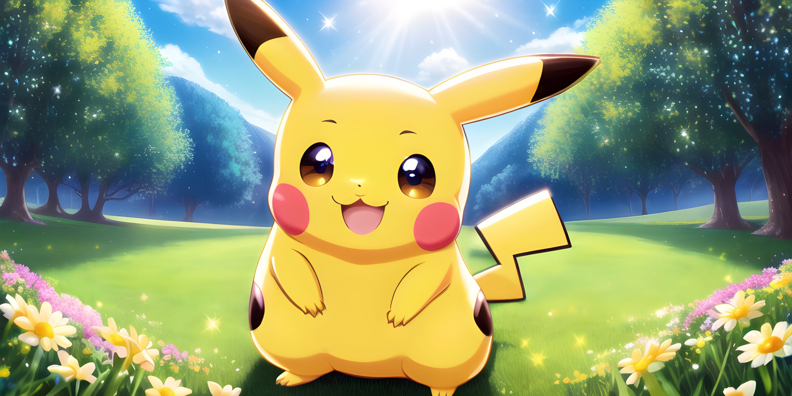 Chubby Pikachu in the Park