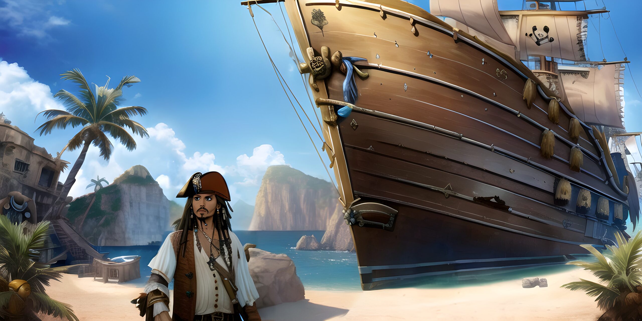 Jack Sparrow stranded in Davy Jones Locker