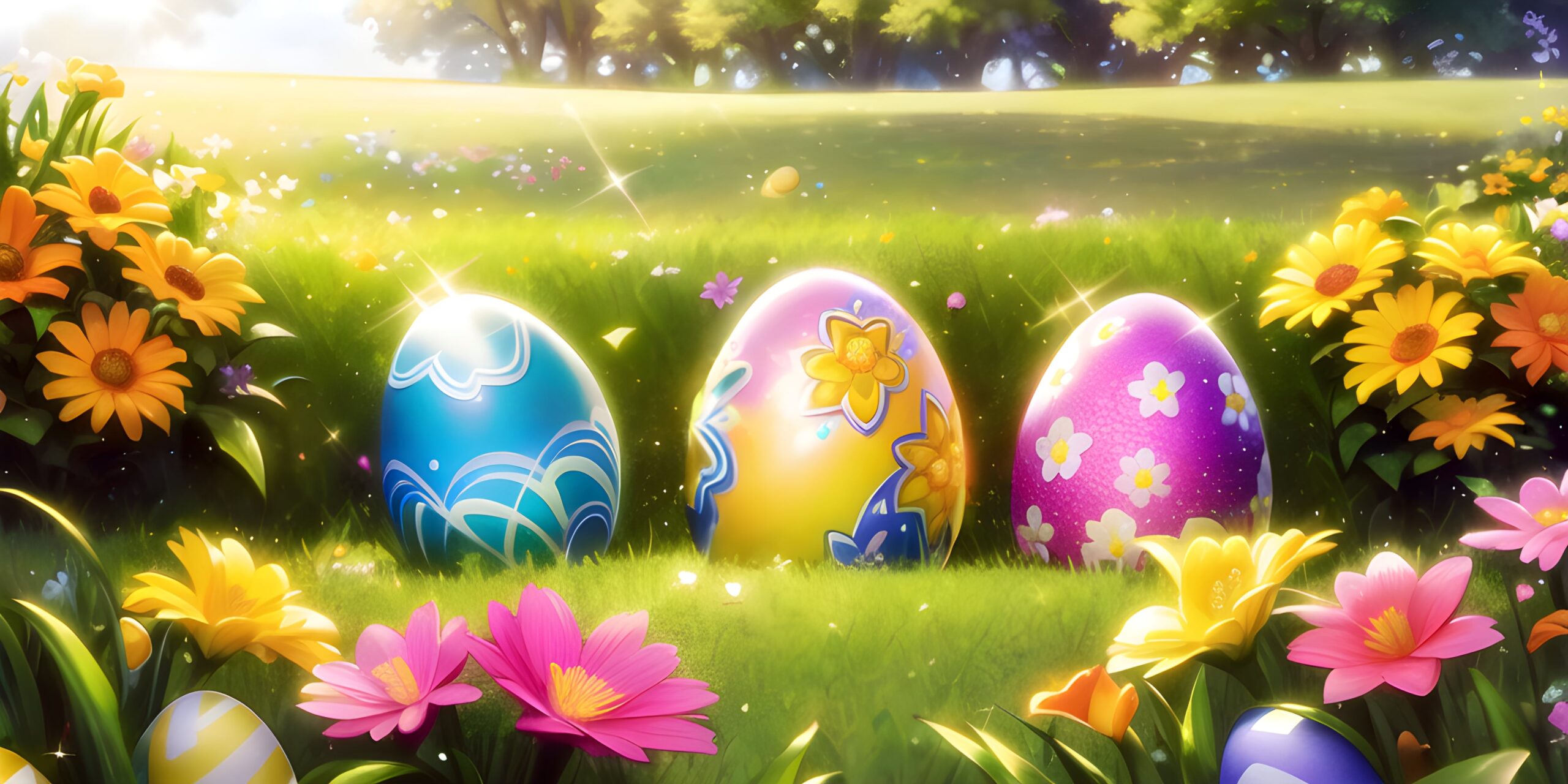 Easter Eggs in the Garden