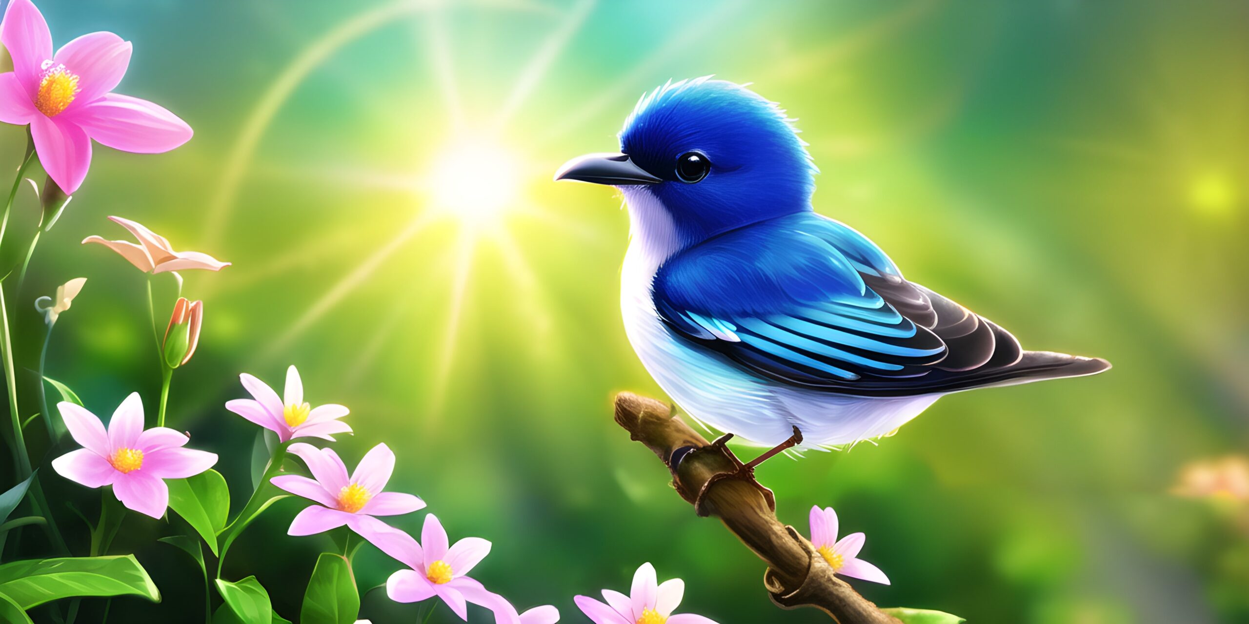 Cute Tiny Blue Bird