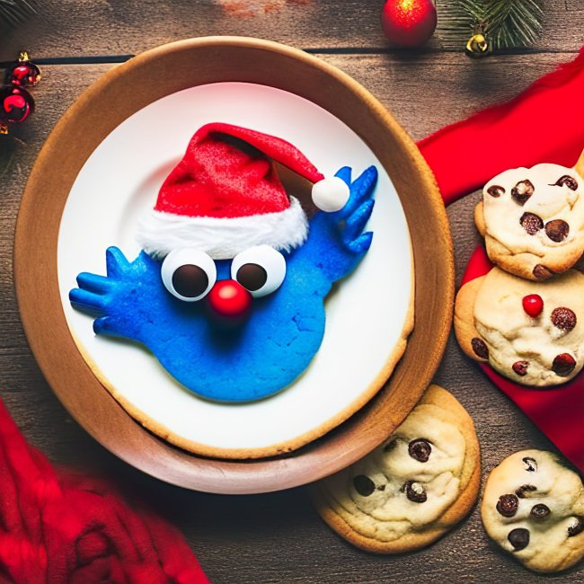 Cookimonster Christmas cookie